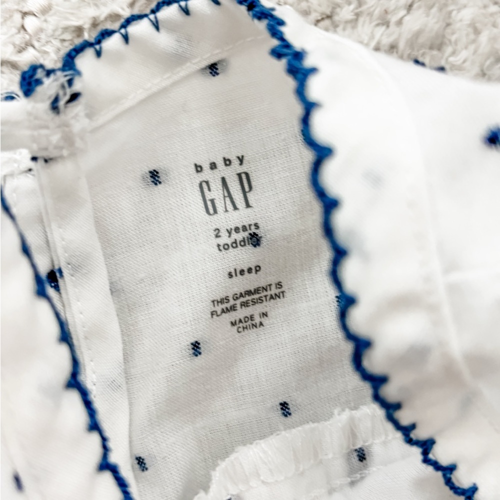 NWOT - GAP Toddler Girls Flutter Tank Top & Shorts Summer Pajamas PJ Set 2 YRS - Picture 4 of 6